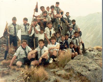 Tropa Roland Philipps. Campamento al Nevado de Toluca. 1988