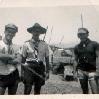 Eugenio Chelet y Miguel del Villar con un Jefe de Campo. Campamento Nacional - Playa de Oro. Manzanillo, Colima. 1959
