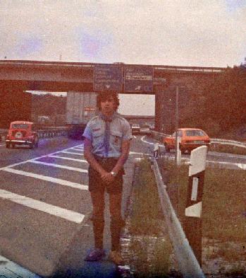 Eduardo Llamosa Neumann a las afueras de Frankfurt, Alemania. 1980