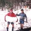 Raúl Delgado y Mario Nieves. Campamento de la Tropa Roland Phiipps al Nevado de Toluca, Estado de México. 1992