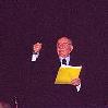 Homenaje a César Macazaga Ordoño, Septiembre 28 de 2002.  César durante su apasionado discurso.