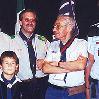 Homenaje a César Macazaga Ordoño, Septiembre 28 de 2002. Tres generaciones scouts del Grupo VII.